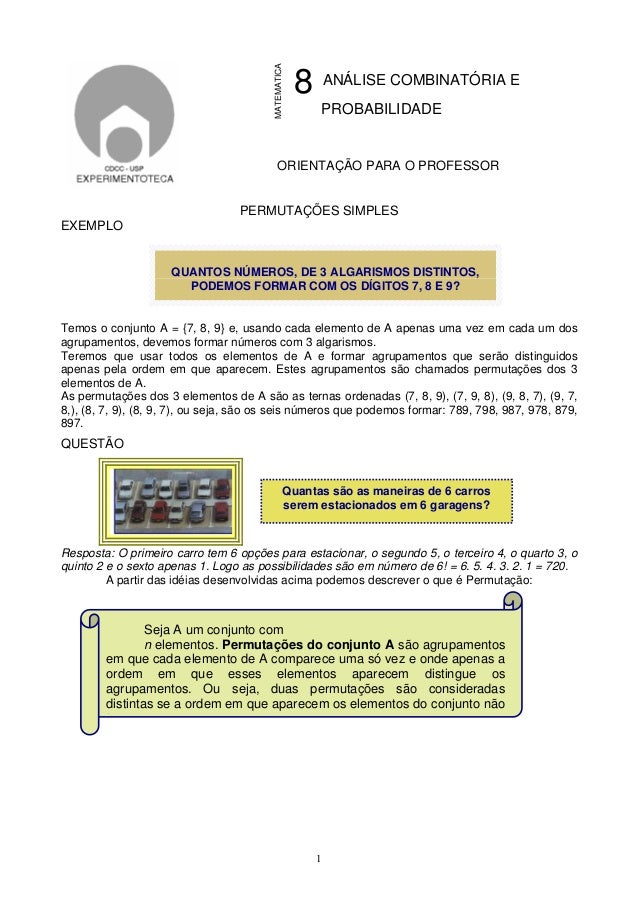 apostila analise combinatoria